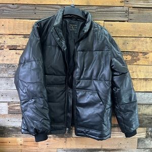 Urban Outfitters leather Puffer Jacket